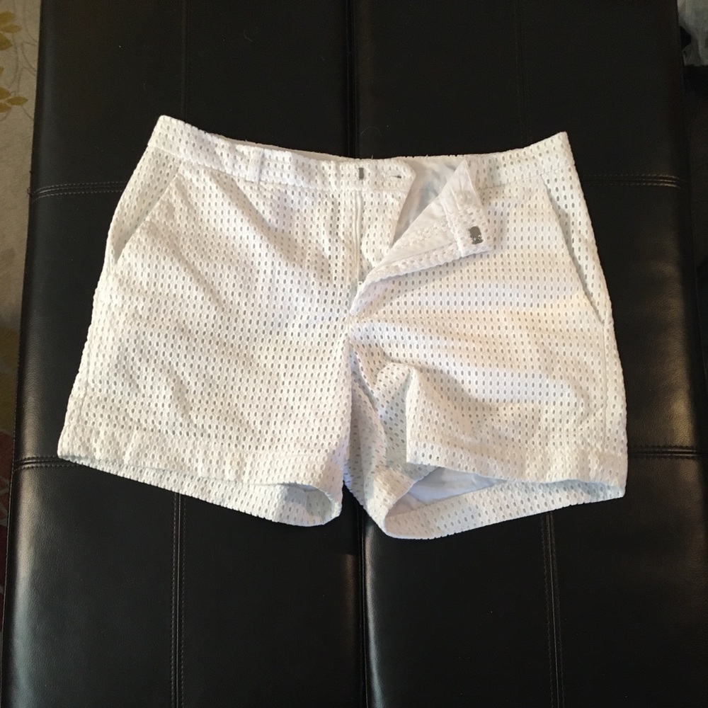 Banana Republic White Eyelet Shorts